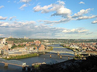 View of the Monongahela River near Pittsburgh's South Side