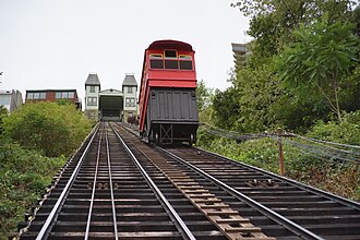 View of the Duquesne Incline and Pittsburgh skyline